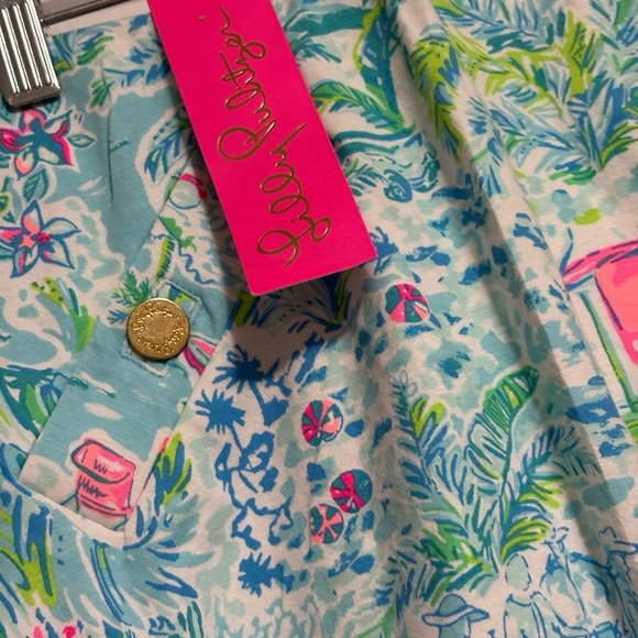 Lilly Pulitzer Blue and Pink Tropical Skirt - Picture 3 of 11